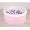 Boldbassin minky med bolde 200stk  Lyserød Pink
