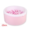 Boldbassin minky med bolde 200stk  Lyserød Pink
