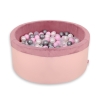 Boldbassin minky med bolde 200stk  Støvet Pink