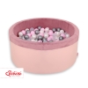 Boldbassin minky med bolde 200stk  Støvet Pink