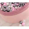 Boldbassin minky med bolde 200stk  Støvet Pink