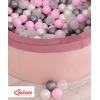 Boldbassin minky med bolde 200stk  Støvet Pink