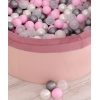 Boldbassin minky med bolde 200stk  Støvet Pink