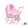 Dukkevogn Flet  Lyserød Pink