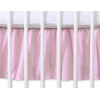 Flæse til babyseng  Lyserød Pink Polkaprikker
