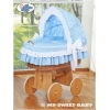 Flettet moseskurv til baby  Blå Bellamy