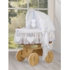 Flettet moseskurv til baby  Blå Hvid Amelie