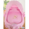 Flettet moseskurv til baby  Lyserød Pink