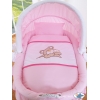 Flettet moseskurv til baby  Lyserød Pink