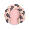 Flettet pude til baby  Beige Antracit Støvet Pink