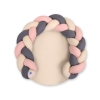 Flettet sengerand med legemåtte 2 i 1  Beige Antracit Støvet Pink
