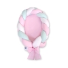 Flettet sengerand og babyrede  Mint Lyserød Hvid Pink