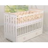 Flettet sengerand til babyseng XXL  Beige