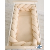 Flettet sengerand til babyseng XXL  Beige