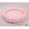 Hængegardiner til børneværelset med Babynest med flæser  Støvet Pink