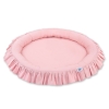 Hængegardiner til børneværelset med Babynest med flæser  Støvet Pink