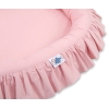 Hængegardiner til børneværelset med Babynest med flæser  Støvet Pink
