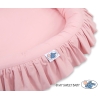 Hængegardiner til børneværelset med Babynest med flæser  Støvet Pink