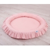 Hængegardiner til børneværelset med Babynest med flæser  Støvet Pink