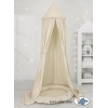 Hængende sengehimmel med Babynest med flæser  Beige