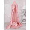 Hængende sengehimmel over babys sengeværelse med legemåtte Pudesæt   Støvet Pink