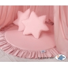 Hængende sengehimmel over babys sengeværelse med legemåtte Pudesæt   Støvet Pink