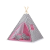 Indianer Tipi Telt til Børn   Lyserød Sort Pink Siksak