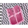 Indianer Tipi Telt til Børn   Lyserød Sort Pink Siksak