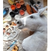 Kæphest Hvid Hobby Horse A4