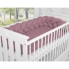 Knot sengerand af bomuld Flettet   Pastel Violet