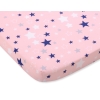 Lagen lavet af bomuld for tremmeseng 120x60cm  Blå Lyserød Pink Bomuld Stjerner