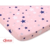 Lagen lavet af bomuld for tremmeseng 120x60cm  Blå Lyserød Pink Bomuld Stjerner