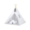 Legesæt med tipi telt, tæppe og puder  Grå Blå Stjerner