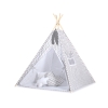 Legesæt med tipi telt, tæppe og puder  Grå Siksak
