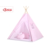 Legesæt med tipi telt, tæppe og puder  Lyserød Pink Polkaprikker