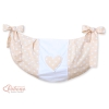 Legetøjspose til tremmeseng - Hanging Hearts  Beige Polkaprikker