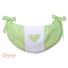 Legetøjspose til tremmeseng - Hanging Hearts  Grøn