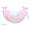Legetøjspose til tremmeseng - Hanging Hearts  Lyserød Pink Polkaprikker