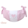 Legetøjspose til tremmeseng - Hanging Hearts  Lyserød Pink Ternet