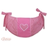 Legetøjspose til tremmeseng - Hanging Hearts  Lyserød Pink Ternet