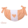 Legetøjspose til tremmeseng - Hanging Hearts  Orange