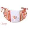 Legetøjspose til tremmeseng - Hanging Hearts  Orange Striber