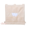 Lommeophæng til tremmeseng - Hanging Hearts  Beige
