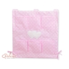 Lommeophæng til tremmeseng - Hanging Hearts  Lyserød Pink