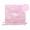 Lommeophæng til tremmeseng - Hanging Hearts  Lyserød Pink Striber