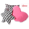 Mega Sæt: Børne tipi telt med legetæppe og puder + dekorative fjer GRATIS!  Lyserød Sort Pink Siksak