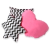 Mega Sæt: Børne tipi telt med legetæppe og puder + dekorative fjer GRATIS!  Lyserød Sort Pink Siksak