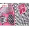 Mega Sæt: Børne tipi telt med legetæppe og puder + dekorative fjer GRATIS!  Lyserød Sort Pink Siksak