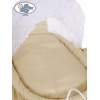 Moseskurv / Retro flettet babykurv  Hvid Beige Christine