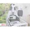 Nyfødt baby sengesæt i 11 dele med sengehimmel - Little Prince/Princess  Antracit